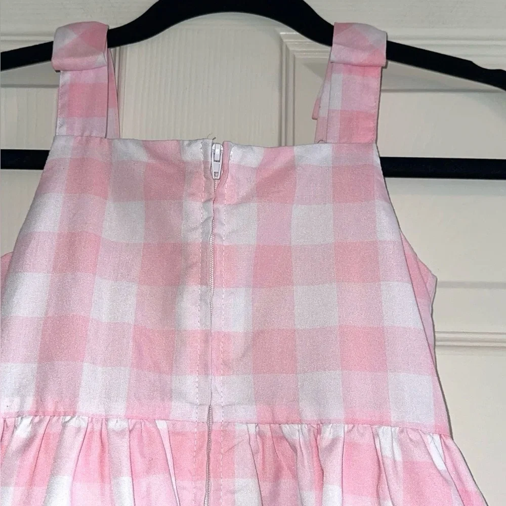 Rare Editions Girls Pink and White Gingham Dress